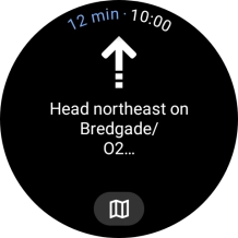 Follow the instructions on the screen to navigate to the selected destination.
