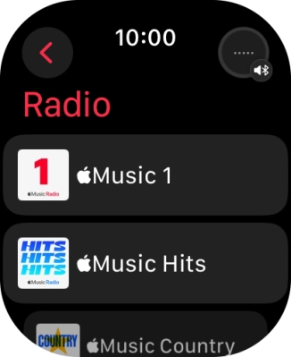 Press the required radio station.