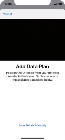 Place the QR code you've received inside the phone camera frame to scan the code.