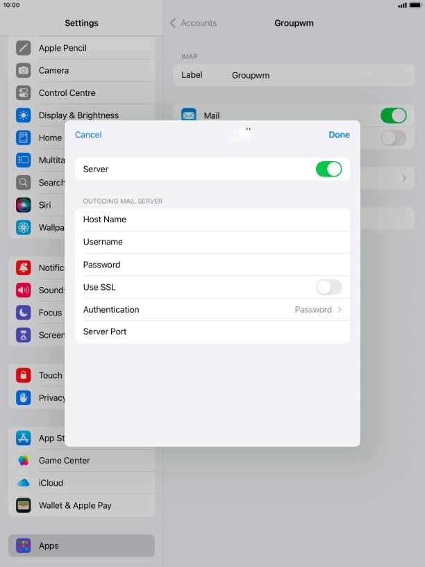 Press the indicator next to 