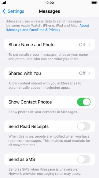 Press the indicator next to 