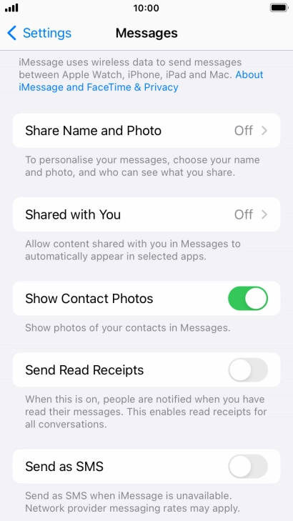 Press the indicator next to 