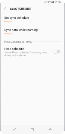 Press Set sync schedule.