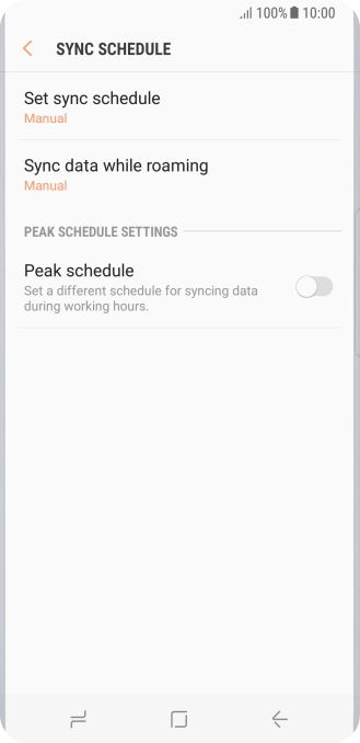 Press Set sync schedule.