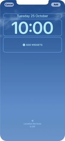 To customise the way the lock screen date is displayed, press the date widget and follow the instructions on the screen to select the required widget display mode.