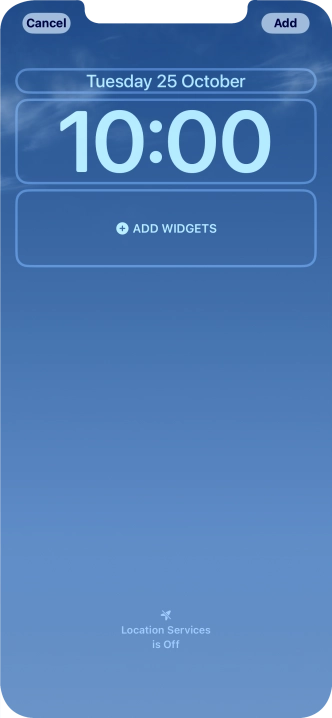 To customise the way the lock screen date is displayed, press the date widget and follow the instructions on the screen to select the required widget display mode.