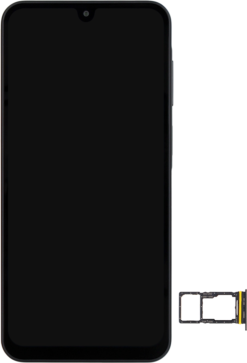 Turn your SIM so the angled corner of the SIM matches the angled corner of the second SIM holder and place your SIM in the SIM holder.