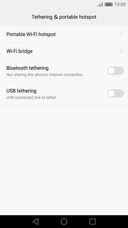 Press Portable Wi-Fi hotspot.