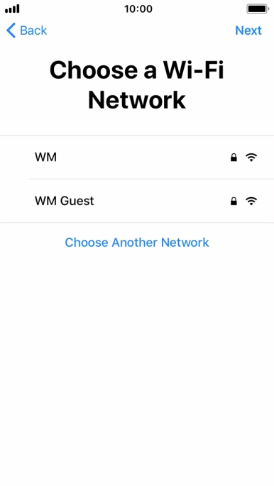 Press the required Wi-Fi network.