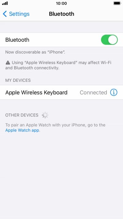 Press the Home key to return to the home screen.