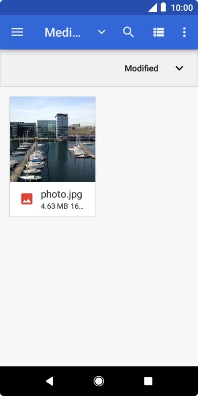 Slide your finger right starting from the left side of the screen and go to the required folder.