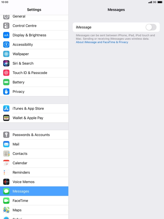 Press the indicator next to 