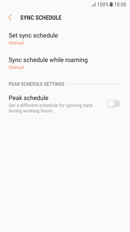 Press Set sync schedule.