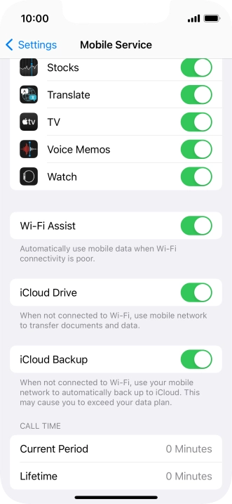 Press the indicator next to 