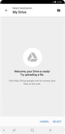 To create a new folder, press the new folder icon and follow the instructions on the screen to create a new folder.