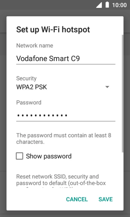Press the field below 