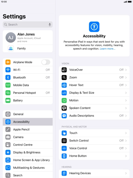 Press the required category below 