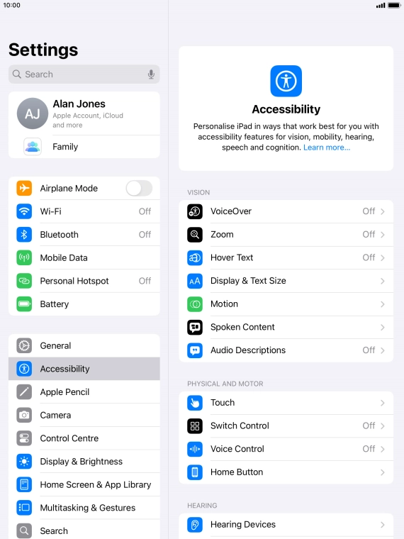 Press the required category below 