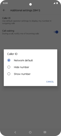Press Show number to turn on caller identification.