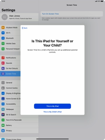 Press This is My iPad.