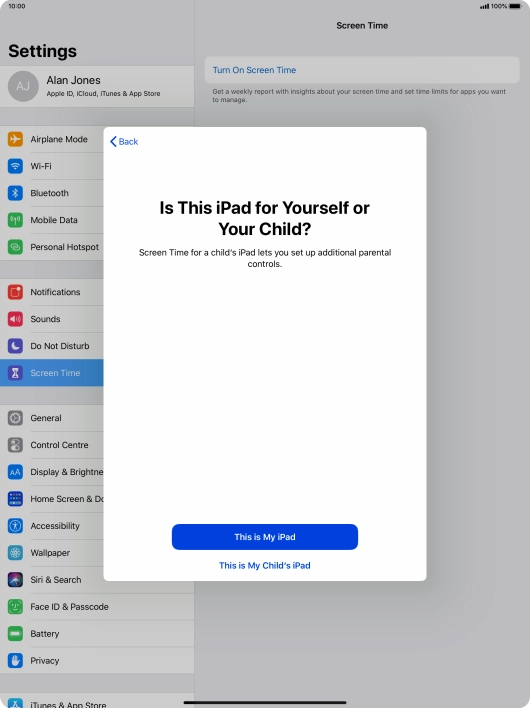 Press This is My iPad.