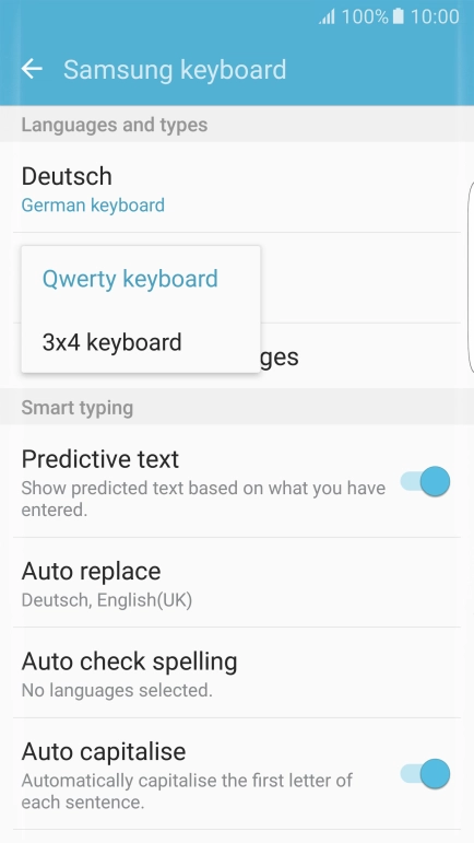 Press Qwerty keyboard.