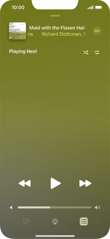 Press the shuffle icon to turn the function on or off.