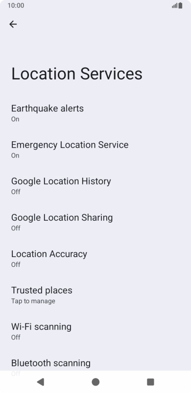 Press Location Accuracy.