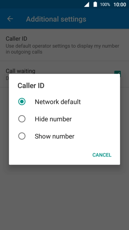 Press Show number to turn on caller identification.