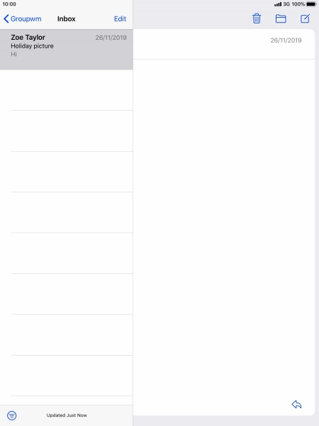 Press the new email message icon.