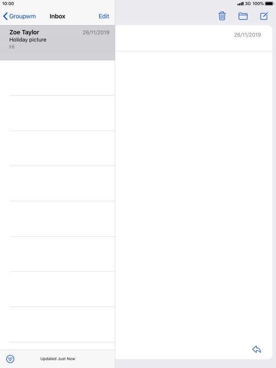 Press the new email message icon.