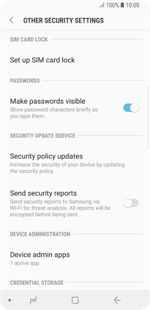Press Set up SIM card lock.