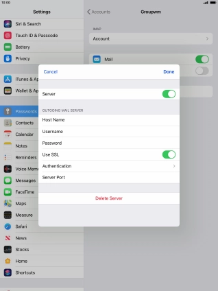 Press the indicator next to 
