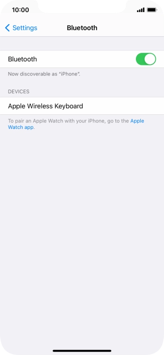 Press the required Bluetooth device and follow the instructions on the screen to pair the device with your phone.