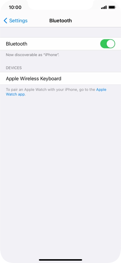 Press the required Bluetooth device and follow the instructions on the screen to pair the device with your phone.