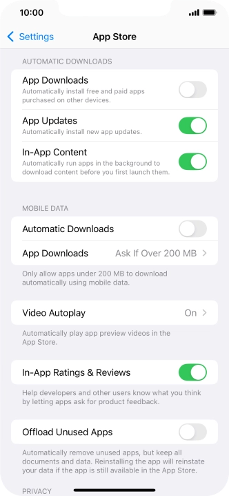 Press the indicator next to 