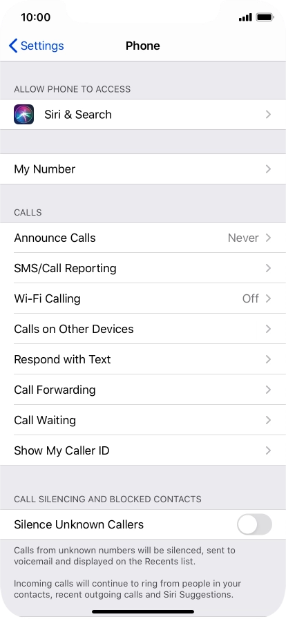Press Announce Calls.