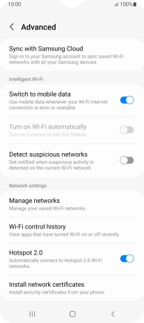 Press the indicator next to 