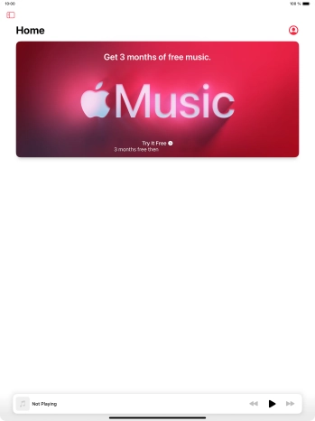 Slide your finger right starting from the left side of the screen.