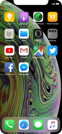 Press and hold the required app until the icons start to jiggle.