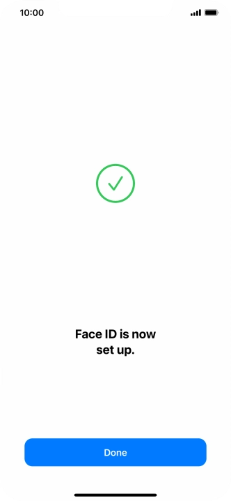 Press Done. If you haven't previously selected a phone lock code, key in a code of your own choice twice.