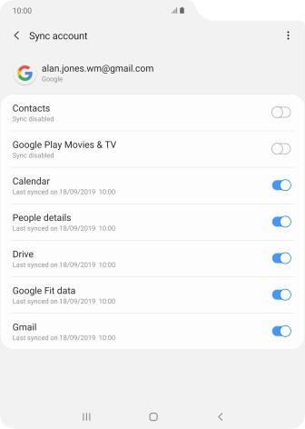 Press the indicator next to 