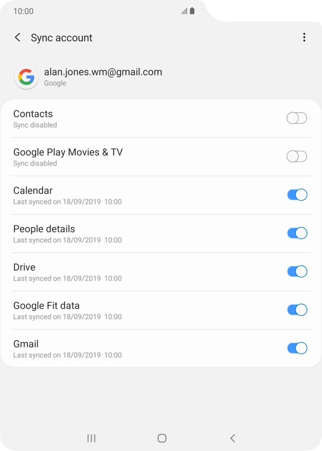 Press the indicator next to 