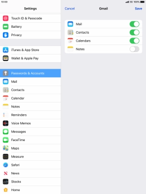 If this screen is displayed, you email account has been recognised and set up automatically. Follow the instructions on the screen to key in more information and finish setting up your tablet.