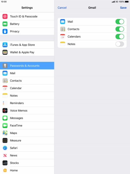 If this screen is displayed, you email account has been recognised and set up automatically. Follow the instructions on the screen to key in more information and finish setting up your tablet.