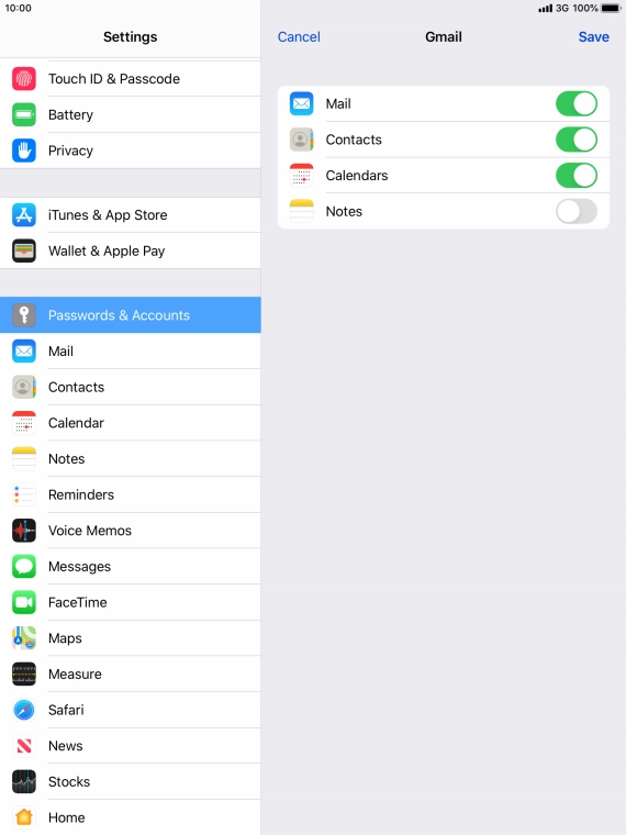 If this screen is displayed, you email account has been recognised and set up automatically. Follow the instructions on the screen to key in more information and finish setting up your tablet.