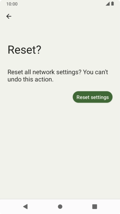 Press Reset settings.