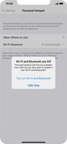 If Wi-Fi is turned off, press Turn on Wi-Fi and Bluetooth.
