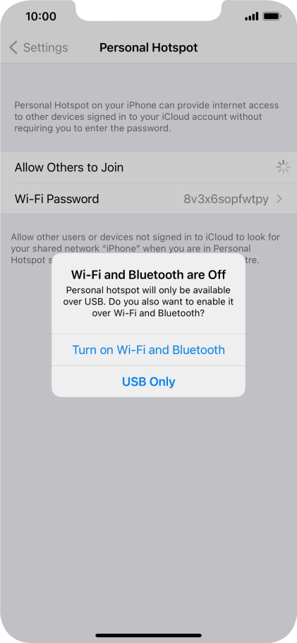If Wi-Fi is turned off, press Turn on Wi-Fi and Bluetooth.
