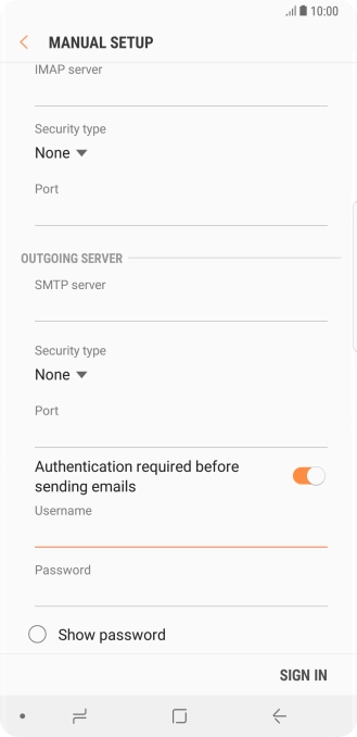 Press the field below 